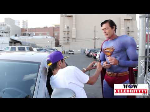 Dean Cain meats Hollywood superman Christopher Dennis at Jimmy Kimmel live