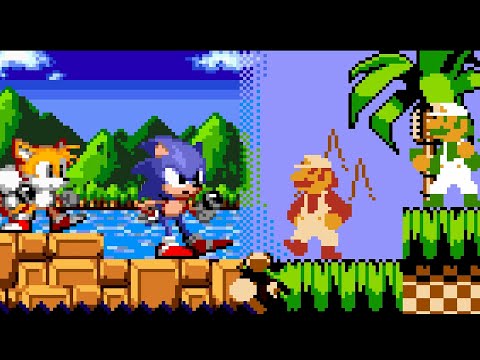 FNF Sonic & Tails vs Mario & Luigi - Cross Console Clash (Super Mario Bros. Funk Mix DX Challenge)