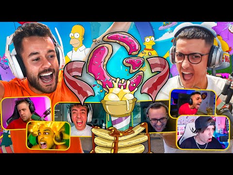 MEJORES MOMENTOS DE MI TORNEO "COPA ROSQUILLA" DE FORTNITE X LOS SIMPSONS - TheGrefg