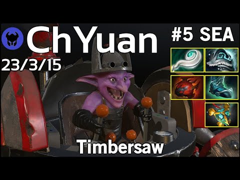 ChYuan [LOTAC] plays Timbersaw!!! Dota 2 7.21