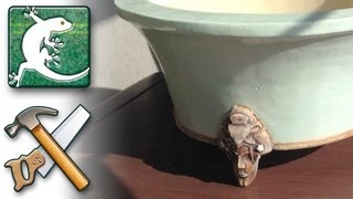 Making of a Geisha in clay for a bonsai pot