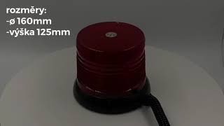 LED maják, 12-24V, červený magnet ECE R10