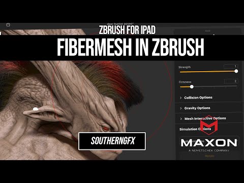 Zbrush on the iPad – using Fibermesh for grass and hair