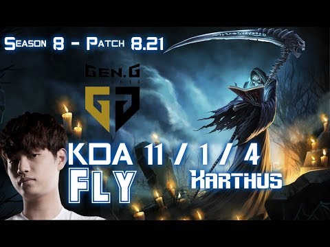 GEN Fly KARTHUS vs EZREAL ADC - Patch 8.21 KR Ranked