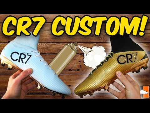 How To Make CR7 Gold Black Superfly! Cristiano Ronaldo Glitter Custom Boots