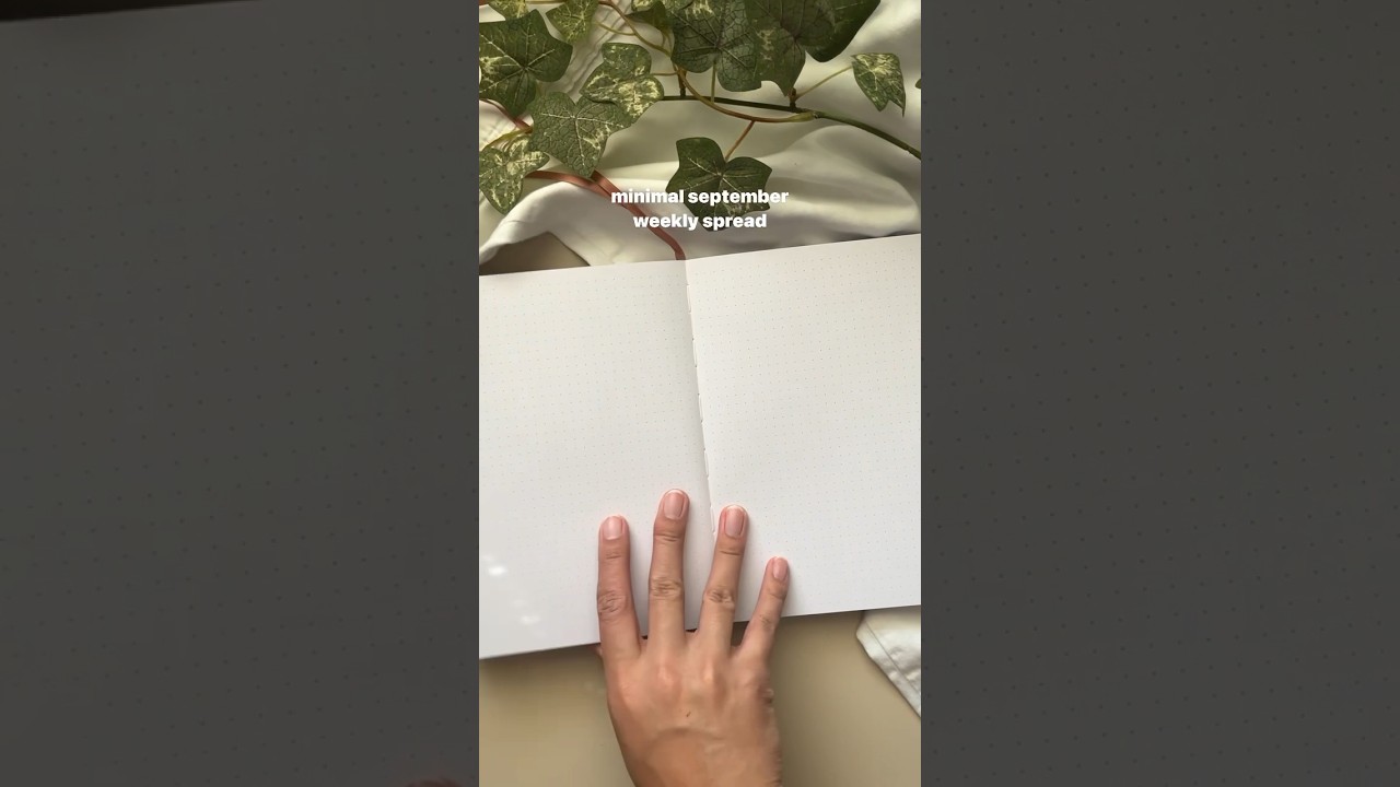 minimal september bullet journal weekly spread 🩶 make a bujo weekly with me