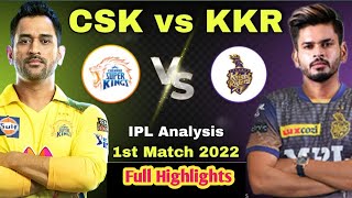 LIVE:CHENNAI Vs KOLKATA | CSK vs KKR | CSK vs KKR lPL Match । today ipl match highlights 2022 । #ipl