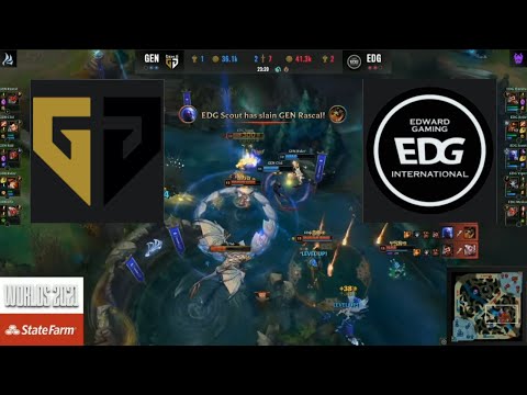 EDG and Scout ACE GEN in Wild TF in Game 5 - GEN vs EDG Game 5 Highlights Semifinals Worlds 2021