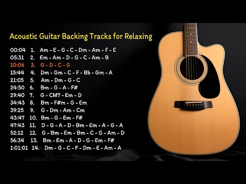 Compilation acoustic guitar backing tracks for practice and relaxing.