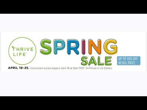 THRIVE LIFE SPRING SALE ANNOUNCEMENT