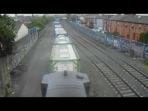 IE 071 Class Locomotive 081 On The IWT Train Arriving At North Wall From Ballina