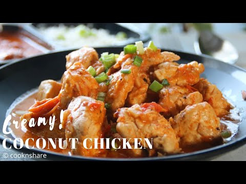 Coconut Creamy Chicken Recipe:  In Under 30 Minutes!