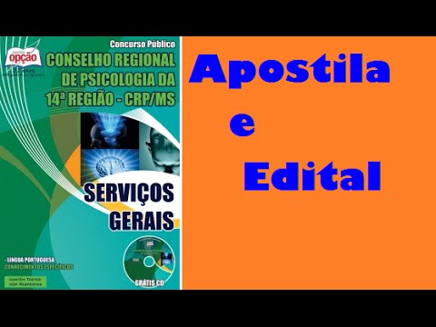Apostila Serviços Gerais Concurso Conselho Regional de Psicologia MS 2015