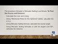 MERCATOR SAILING EXPLANATION By Capt Bjorn Fernandez