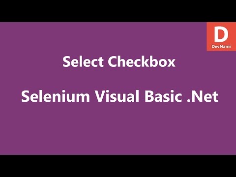 Selenium Visual Basic Net Select Checkbox