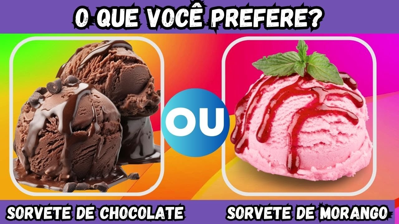 Você Prefere? Desafio de Comidas Deliciosas! 🍕🍔 Faça Suas Escolhas!