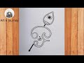 How To Draw Om II Easy Om With Vel Sketch II Art N Journey