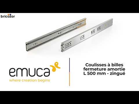 5 paires de coulisses à billes - sortie totale - amortie - 35kg - H45 mm EMUCA