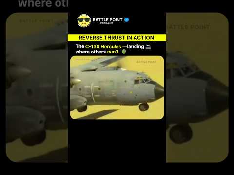 C-130 Hercules Desert Landing | Reverse Thrust in Action | US Air Force STOL Aircraft