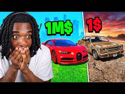 $1 to $1,000,000 Car vs COPS in GTA 5 RP