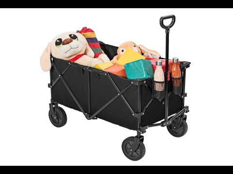 Safstar Collapsible Utility Wagon, Folding Outdoor Garden Cart - Overview