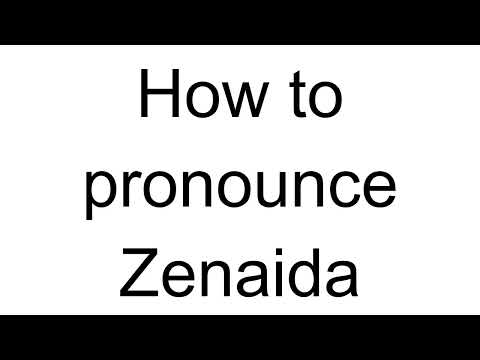 How to Pronounce Zenaida (Turkish)