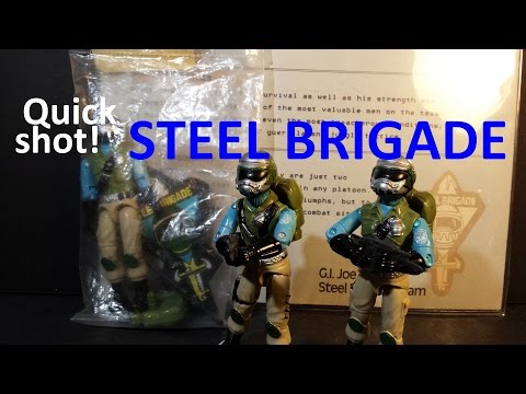 HCC788 - Quick shot! 1987 STEEL BRIGADE! Vintage G. I. Joe toy! HD