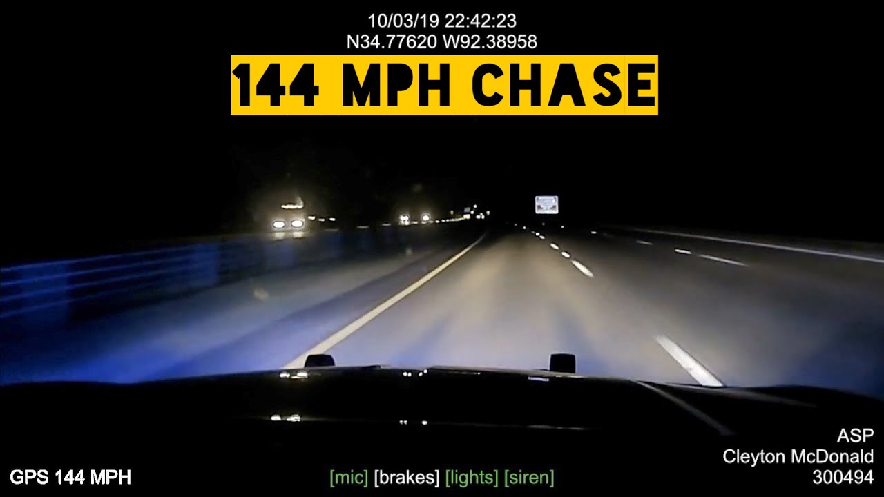 144 MPH Pursuit of Blacked-Out Dodge Charger