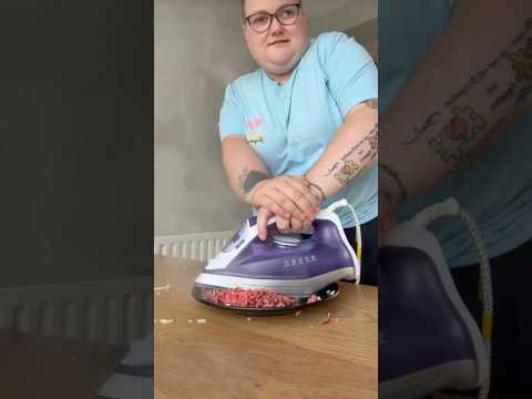 She cooks with an iron... #shorts #shortsfeed #youtubeshorts #cringe #candyscooking #comedy #funny