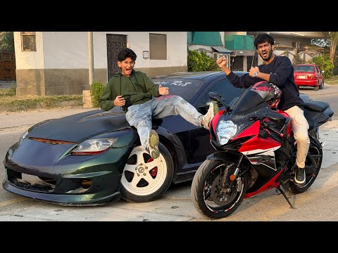My Sports Car vs New Heavy Bike Drag Race🏎️