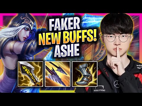 FAKER TRIES ASHE WITH NEW BUFFS! - T1 Faker Plays Ashe ADC vs Corki! | Season 2025
