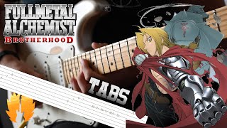 【TABS】Full Metal Alchemist Brotherhood OP1 Guitar Lesson - YUI - Again