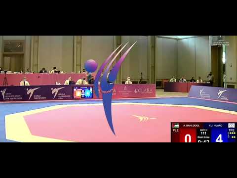 Semifinals -68Kg || Yu jen Huang(TPE) VS Ahmad Bahlool(PLE) || Asian qualification!