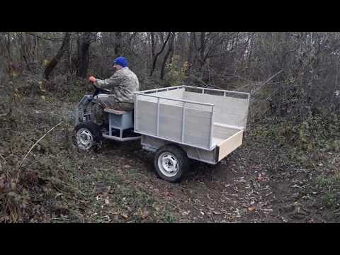 ЗИД 4,5 переломка 4х4 минигрузовик, минитрактор. Учимся ходить. Home made tractor.