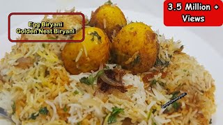 Simple Egg Biryani Recipe in Hindi | अंडा बिरयानी | Golden Nest Biryani Recipe | My Kitchen My Dish