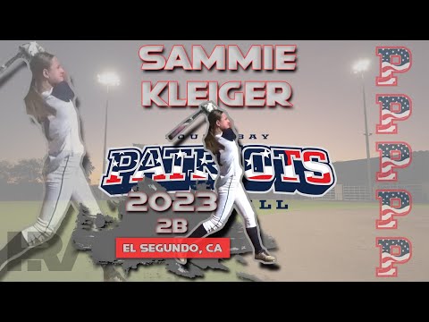 2023 Sammie Kleiger Second Base, Softball Skills Video - Patriots