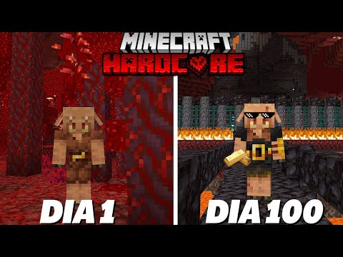 Eu sobrevivi 100 dias como um PIGLIN no  Minecraft Ultra Hardcore