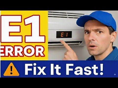 ⚠️ E1 Error Code in Air Conditioners ❄️ | Meaning 📘, Causes 🔍 & Easy Fix ✅ (Works for MANY Brands)