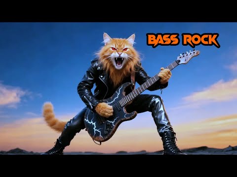 Epic Rock Bass Cats – Distorted Guitar Riffs & Raw Bass Power | Workout Motivation Music