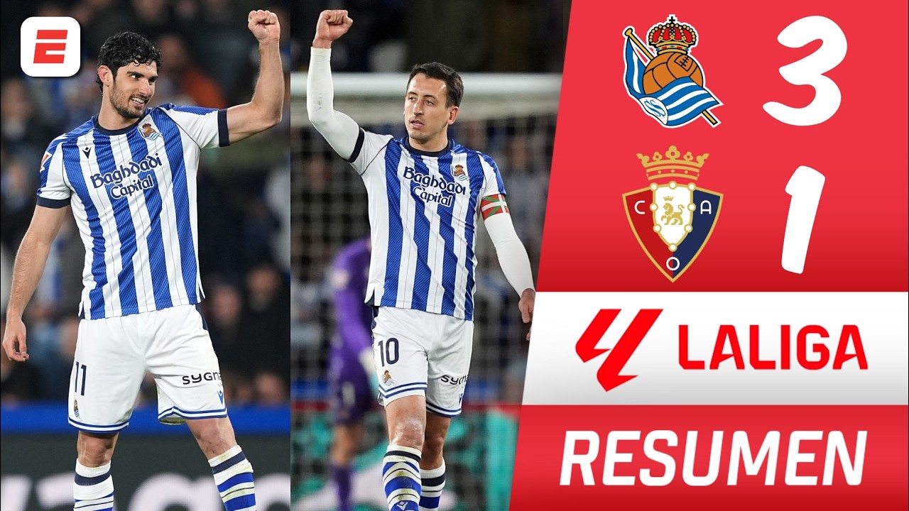 REAL SOCIEDAD SUEÑA con EUROPA tras vencer a OSASUNA con goles de GUEDES y OYARZABAL | La Liga