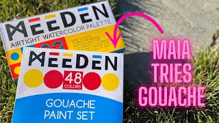 Trying Gouache in my Adult Coloring books ! 