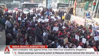 Bangladesh summons Indian envoy as hundreds protest in New Delhi over lynching of Hindu man