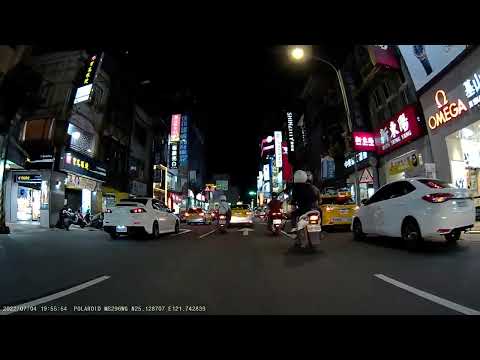 Polaroid MS296WG 機車行車記錄器 夜間市區道路(2K 前鏡頭)