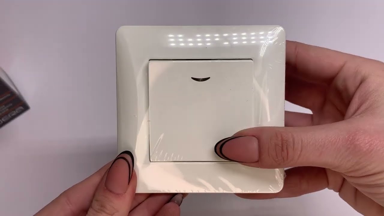 Выключатель одноклавишный с подсветкой VIDEX BINERA белый VF-BNSW1L-W