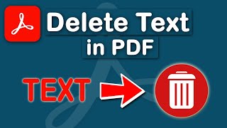 How to delete Text in PDF Document using Adobe Acrobat Pro DC