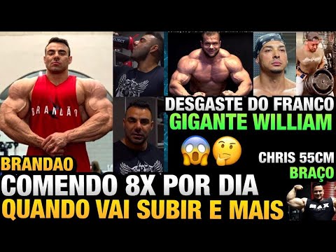 BRANDÃO COMENDO 8X AO DIA - FRANCO DIZ QUE ESTÁ COM DORES - WILLIAM ENORME + CHRIS, BALESTRIN E MAIS