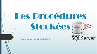 Procédure Stockée en SQLServer