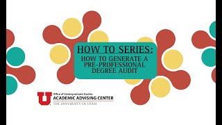Generating a PreProfessional Degree Audit