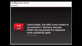YouTube blocking official videos as requested by GEMA in Germany