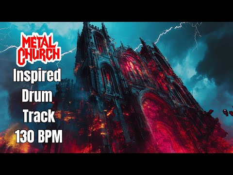 130 BPM Heavy Metal Drum Backing Track - Metal Church Style